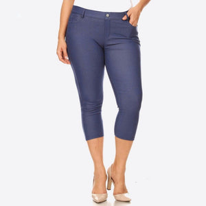 Blue Classic Skinny Capri Jeggings