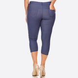 Blue Classic Skinny Capri Jeggings