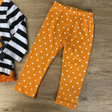 Black 'n White Stripe Candy Corn Shirt w/Polka Dot Pants (Fall 2021071038)