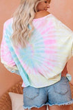 Rainbow Tie Dye Pullover Long Sleeve Top