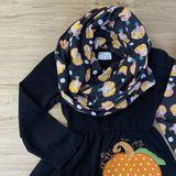 Black 'n Orange Appliqued Pumpkin Scarf Outfit (Fall 2021071051)-sparkledots-sparkledots