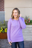 Harper Long Sleeve Henley - Lavender