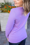 Harper Long Sleeve Henley - Lavender