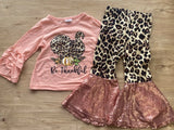 "Be Thankful" Leopard Turkey Bells Outfit (Fall 2021081005)-sparkledots-M (3T)-sparkledots