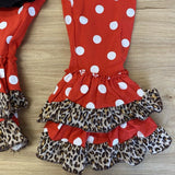 Adorable Appliqued Reindeer Ruffle Pants Outfit (HOLIDAY 2021070054)