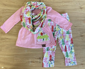 Pretty Pink Trees Scarf Outfit (HOLIDAY 2021070058)