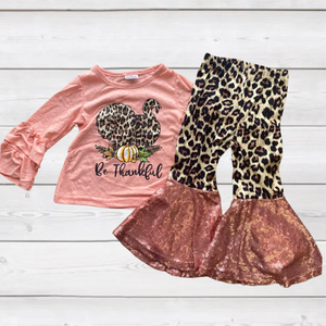 "Be Thankful" Leopard Turkey Bells Outfit (Fall 2021081005)-sparkledots-M (3T)-sparkledots