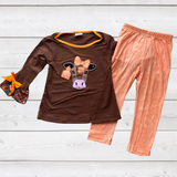 Brown'n Peach Moo Cow Pant Set (FALL 2021081029)