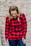 Buffalo Plaid and Stripes HalfZip Hoodie