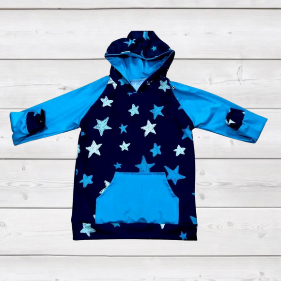 Blue Stars (ComfyCute Hoodie)-sparkledots-sparkledots