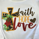 FAITH HOPE LOVE Set w/Leopard Dot Ruffles (Fall 2021071069)