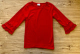 Red Top with Long Ruffle Sleeves (HOL 2109103)-sparkledots-sparkledots