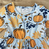 Ruffled Pumpkin 'n Acorns Dress (Fall 2021071060)