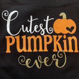 Cutest Pumpkin Ever Ruffle Sleeve Tee (Fall 2021071091)