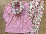 Dainty Pink Floral Scarf Outfit (MYS 2021083008)-sparkledots-sparkledots