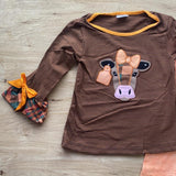 Brown'n Peach Moo Cow Pant Set (FALL 2021081029)