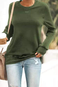 Green Wash Pullover Top