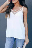 White Sweet Fling Mesh Tank Top