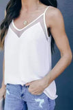 White Sweet Fling Mesh Tank Top