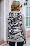 Gray Camouflage Pocket Hoodie