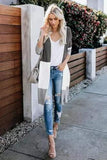 Gray Love The One You're With Colorblock Cardigan