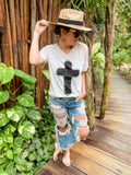 Spattered Cross Tee