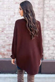 Wine Crisscross Oversize Sweater