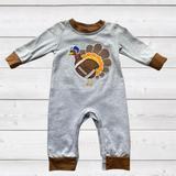 Applique Football Turkey Romper (FP1041)