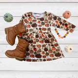 Field of Patchwork Pumpkins Dress (FSP1396)