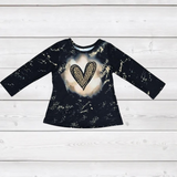 Leopard Heart Bleached Tie Dye Shirt-sparkledots-sparkledots