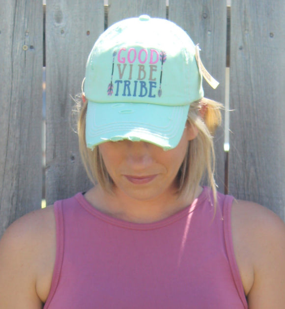 Mint Good Vibe Tribe Hat