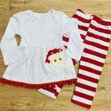 Red and White Striped Santa Scarf Outfit (HOLIDAY 2021070011)