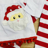 Red and White Striped Santa Scarf Outfit (HOLIDAY 2021070011)