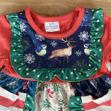 Deluxe Reindeer Patchwork Bell Bottom Outfit (HOLIDAY 2021070027)