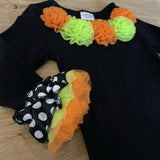 Deluxe Halloween Ruffle Dot Pom Shirt (Fall 2021071016)