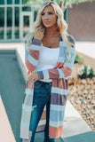 Color Block Open Cardigan