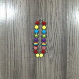 Rainbow Stripe Chunky Bead Necklace