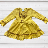 Lovely Goldenrod Ruffle Dress (Fall 2021081017)-sparkledots-sparkledots