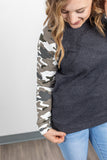 Camo Sleeve Pullover