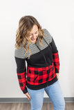 Buffalo Plaid and Stripes Full Zip Hoodie