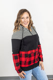 Buffalo Plaid and Stripes Full Zip Hoodie