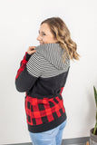 Buffalo Plaid and Stripes Full Zip Hoodie