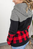 Buffalo Plaid and Stripes Full Zip Hoodie