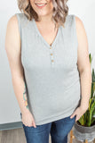 Addison Henley Tank - Light Grey