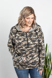 Camo and Stripes HalfZip Hoodie