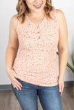 Addison Henley Tank - Peach Floral