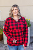 Buffalo Plaid and Stripes HalfZip Hoodie