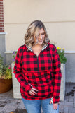 Buffalo Plaid and Stripes HalfZip Hoodie