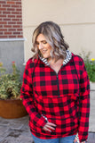 Buffalo Plaid and Stripes HalfZip Hoodie