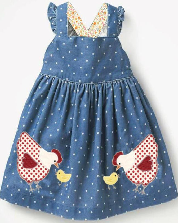 Peckin Cute Sleeveless Denim Dress